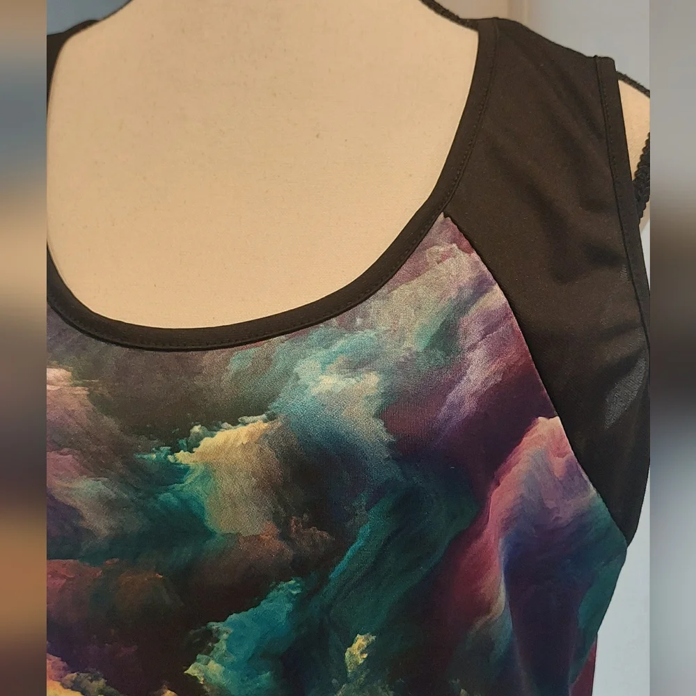 Shoreline Colorful Abstract Mini Dress - Picture 2 of 7